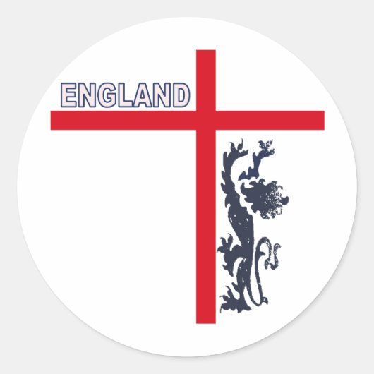ENGLAND george cross Ronde Sticker (Voorkant)