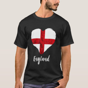 England Heart St George's Cross England Flag Engli T-shirt