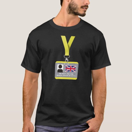 England ID Kaart het meest geweldige Engels T-shirt (Voorkant)