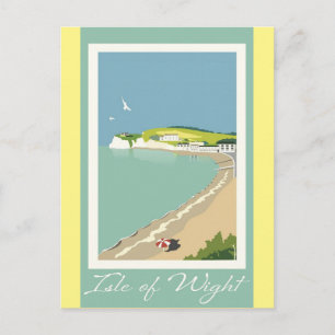 England Isle of Wight Vintage Travel Poster Briefkaart