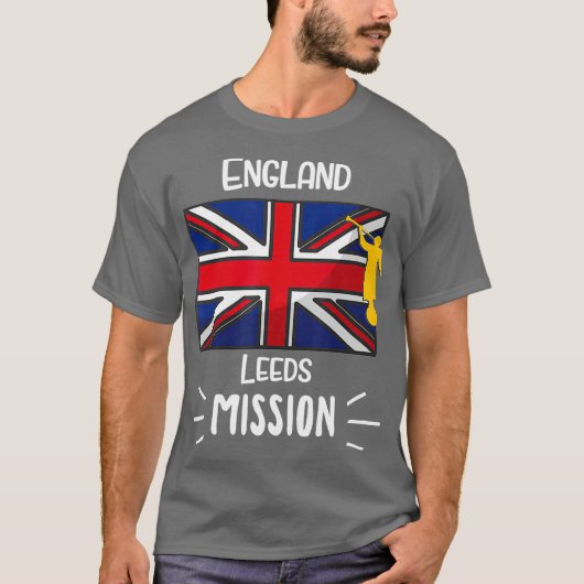 England Leeds Mormon LDS Mission Missionary Gift T-shirt (Voorkant)