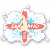 England Lionesses - England Flag Sticker (Voorkant)