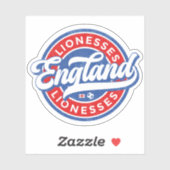 England Lionesses Soccer Badge Round Sticker (Vel)
