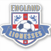 England Lionesses Soccer Crest (#02) Sticker (Voorkant)