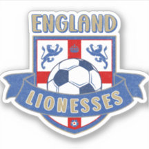 England Lionesses Soccer Crest (#02) Sticker