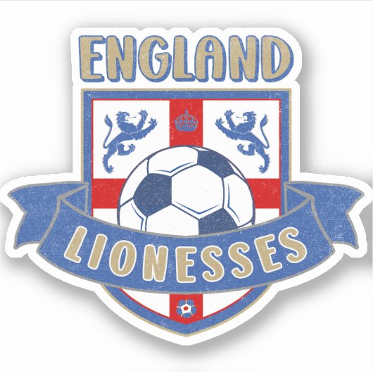 England Lionesses Soccer Crest (#02) Sticker (Voorkant)