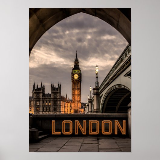 England London City Big Ben Landmark Poster (Voorkant)