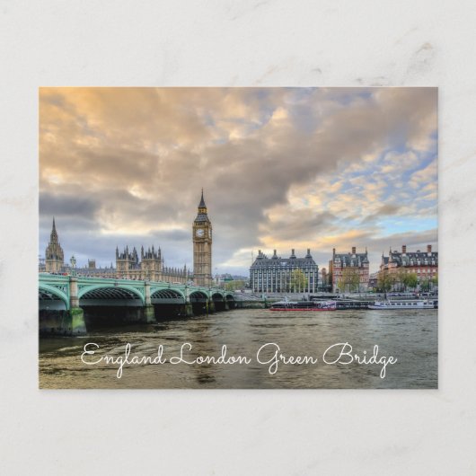 England London Green Bridge on Seawater Briefkaart (Voorkant)