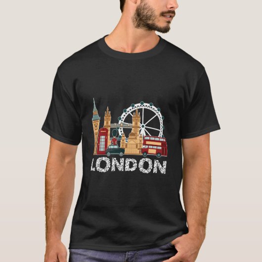 England London Travel Tourist For T-shirt (Voorkant)