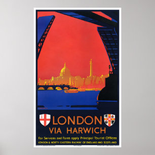 England London Vintage Travel Poster Rested
