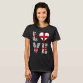 England Love St George's Cross English Roots Engla T-shirt (Voorkant volledig)