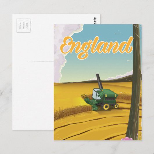 England maaidraster briefkaart (Voorkant / Achterkant)