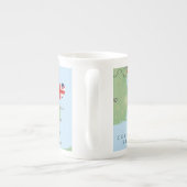 "England Map" Bone China Cup Porselein Kop (Achterkant)