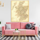 England Map Canvas Afdruk (Insitu (Woonkamer))
