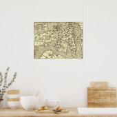 England Map in Ptolemy's Geographia Universalis Poster (Keuken)