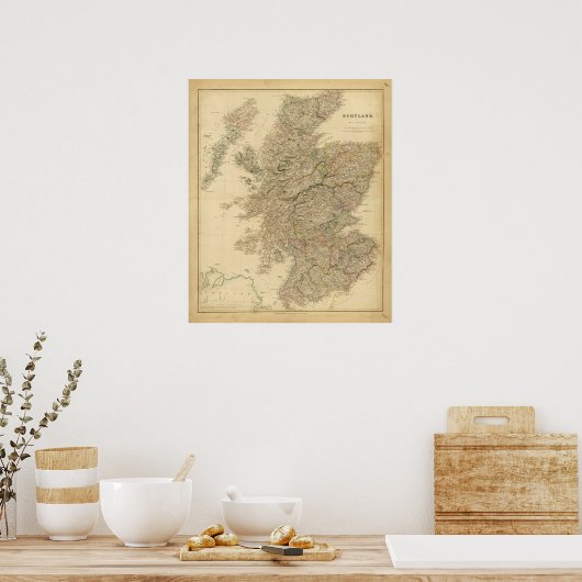 England Map Poster (Keuken)