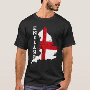 England Map St George's Cross English Flag English T-shirt
