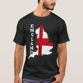England Map St George's Cross English Flag English T-shirt