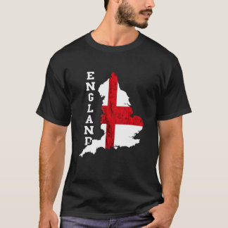 England Map St George's Cross English Flag English T-shirt
