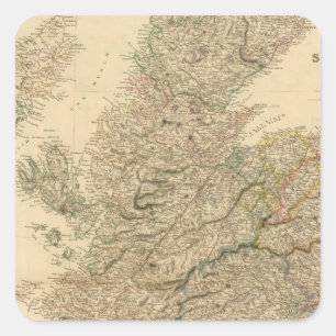 England Map Vierkante Sticker