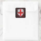 England Metallic Emblem Vierkante Sticker (Tas)