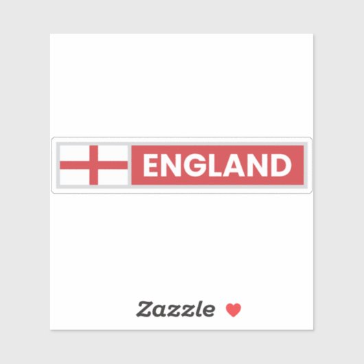 England National Flag Sticker (Vel)
