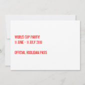 England Party Invitation Kaart (Achterkant)