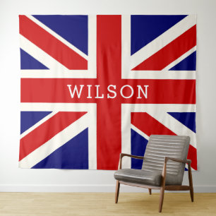 England Personalized Flag BACKDROP Wandkleed