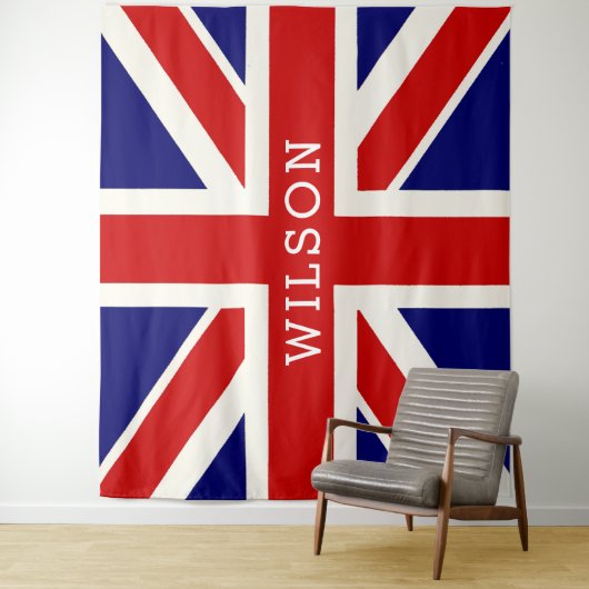 England Personalized Flag BACKDROP Wandkleed (In situ)