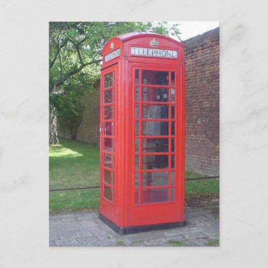 England Phonebooth Briefkaart (Voorkant)