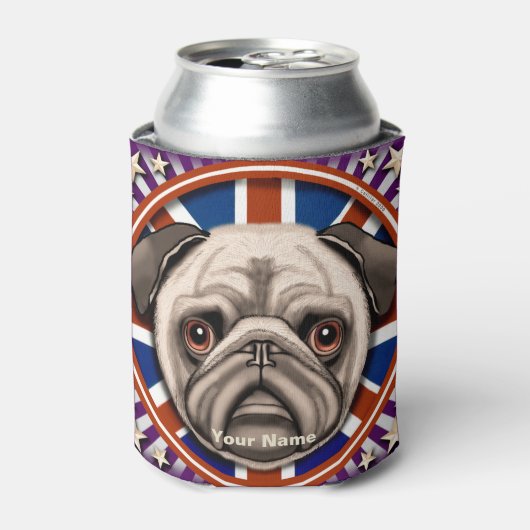 England Pug Blikjeskoeler (Blikje Voorkant)