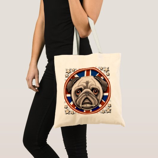 England Pug canvas tas (Voorkant (product))