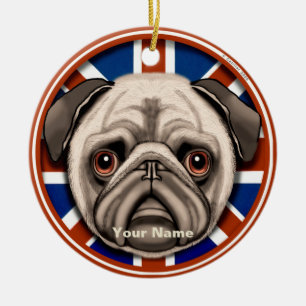 England Pug ornament