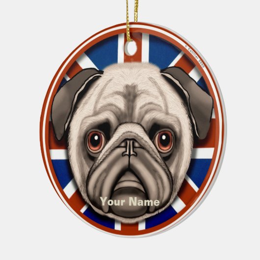 England Pug ornament (Links)