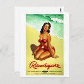England Ramsgate Restored Vintage Travel Poster Briefkaart (Voorkant / Achterkant)