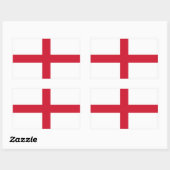 ENGLAND RECHTHOEKIGE STICKER (Vel)