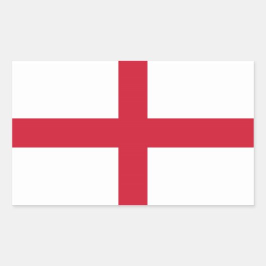 ENGLAND RECHTHOEKIGE STICKER (Voorkant)
