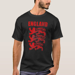 England Red Lion Outfit Soccer PlayerJersey Trikot T-shirt