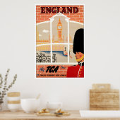 England Retro Travel Poster (Keuken)