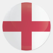 England Round Icon Flag Ronde Sticker (Voorkant)