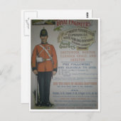 England Royal Engineers rekrutering poster 1890 Briefkaart (Voorkant / Achterkant)