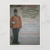 England Royal Engineers rekrutering poster 1890 Briefkaart (Voorkant)
