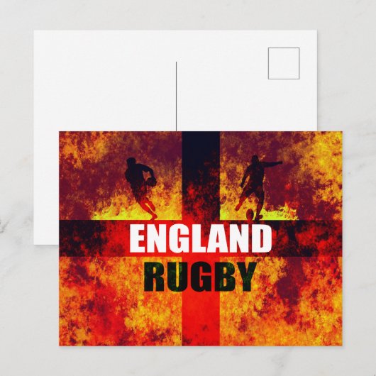 England Rugby Briefkaart (Voorkant / Achterkant)