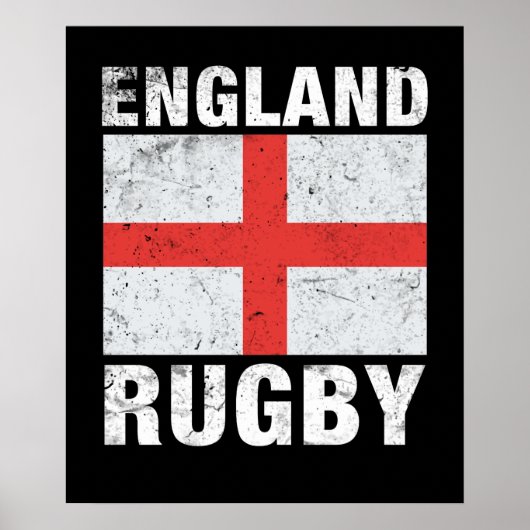 England Rugby English Flag Poster (Voorkant)