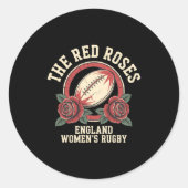 England Rugby English Flag Rugby England Women The Ronde Sticker (Voorkant)