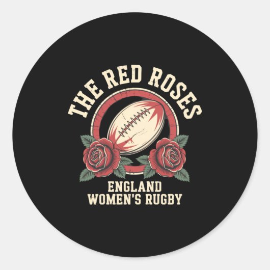 England Rugby English Flag Rugby England Women The Ronde Sticker (Voorkant)