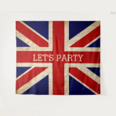England Rustic Flag LETS PARTY BACKDROP Wandkleed (Voorkant (horizontaal))