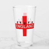 England Saint George Rugby Male Silhouettes Glas (Achterkant)