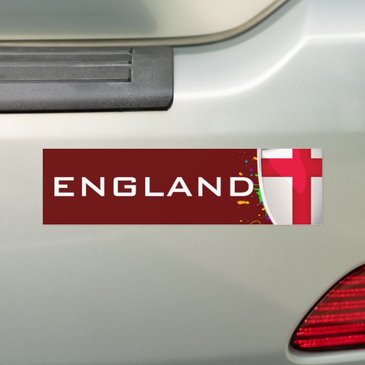 England Shield Bumpersticker (Op auto)
