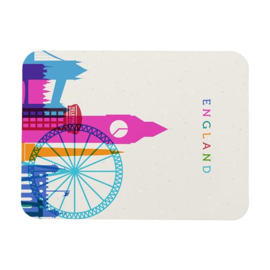 England Skyline Magneet (Horizontaal)